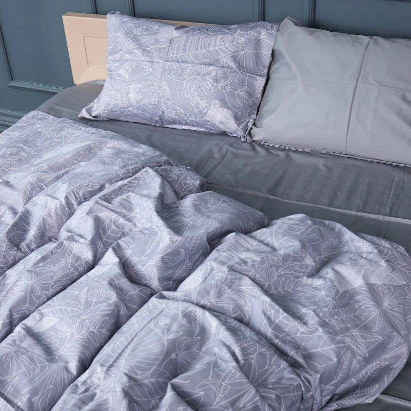 Простирадло Сатин STANDART 22-1428 Leafsong gray - 1