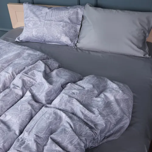 Наволочка Сатин STANDART 22-1428 Leafsong gray - 2