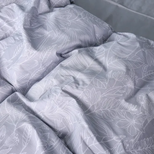 Пододеяльник Сатин STANDART 22-1428 Leafsong gray - 2
