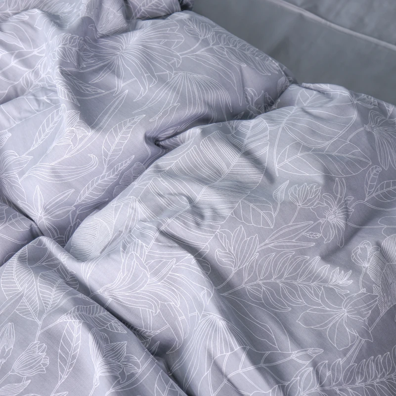 Наволочка Сатин STANDART 22-1428 Leafsong gray - 2