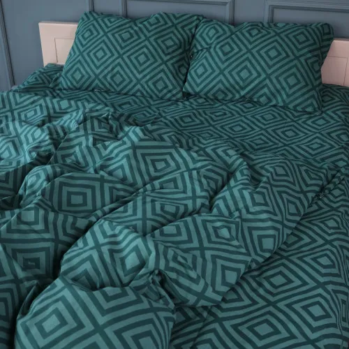 Пододеяльник Бязь 17-0622 Geometry Emerald - 2