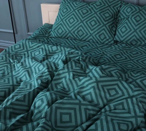 Підковдра Бязь 17-0622 Geometry Emerald