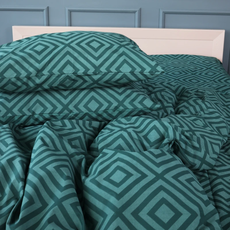 Підковдра Бязь 17-0622 Geometry Emerald - 3
