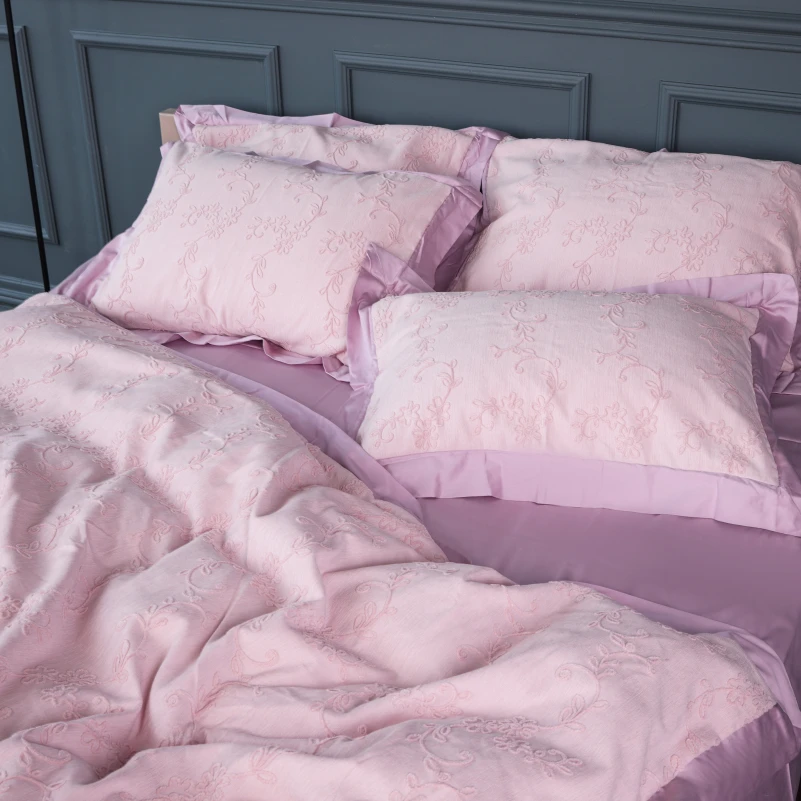 Комплект постільної білизни Сатин ELIT з вишивкою "Warm sun" - 5