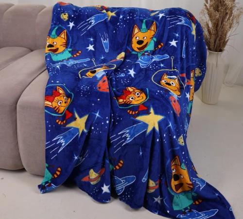 Плед М "Tiny Comfort" Three cats space