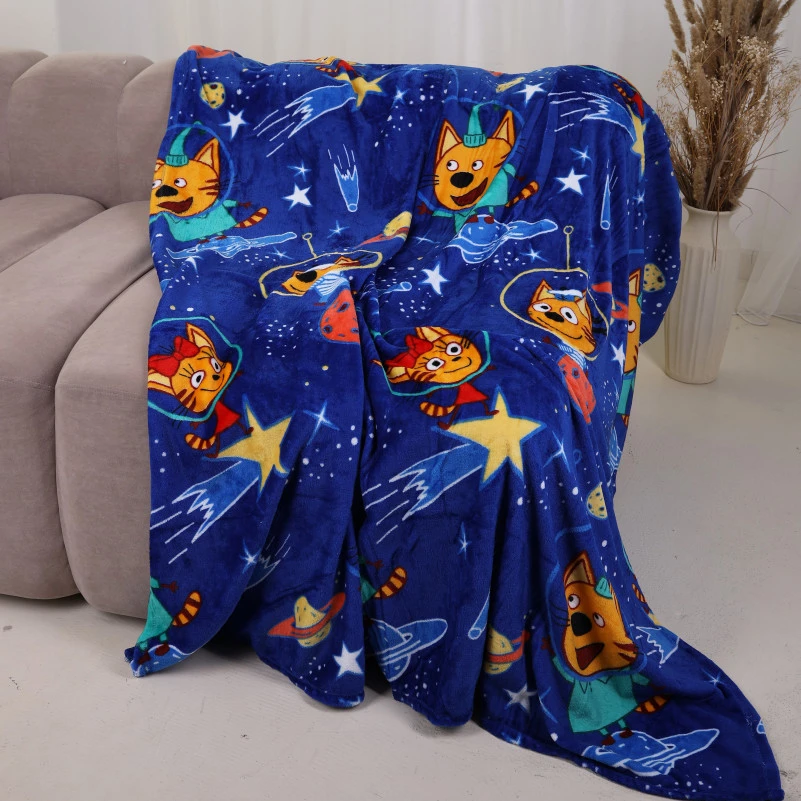 Плед М "Tiny Comfort" Three cats space