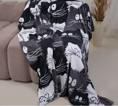 Плед М "Tiny Comfort" Night cats