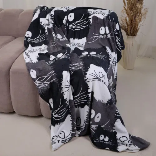 Плед М "Tiny Comfort" Night cats
