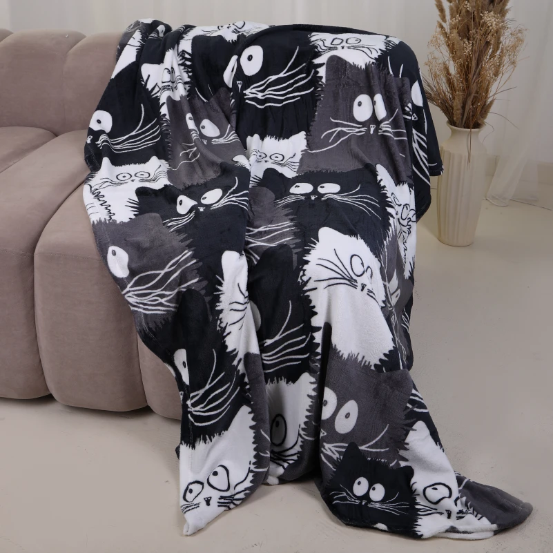 Плед М "Tiny Comfort" Night cats