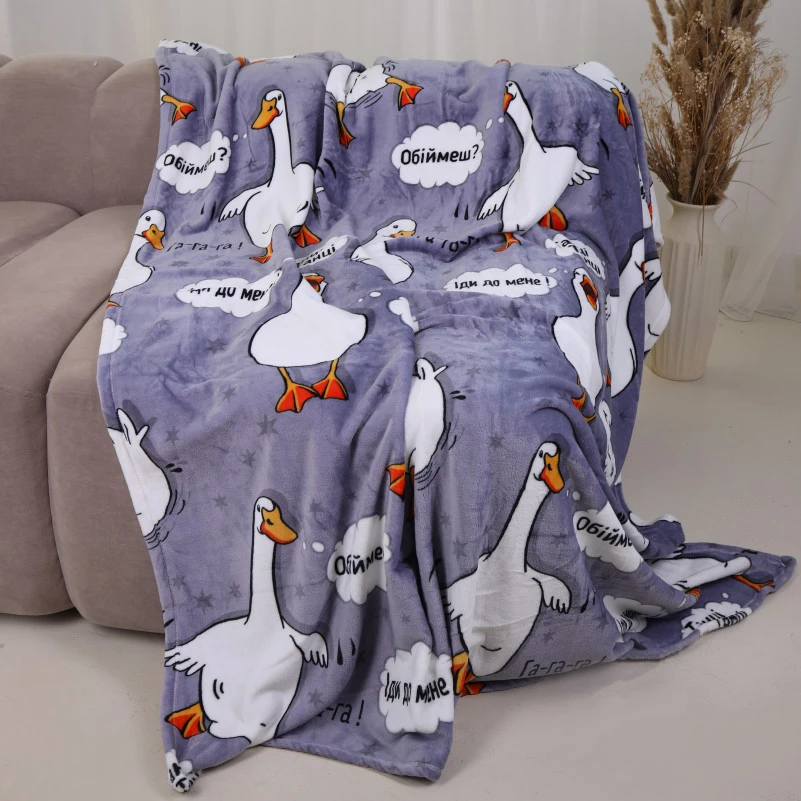 Плед М "Tiny Comfort" Geese gray