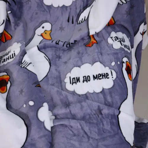 Плед М "Tiny Comfort" Geese gray - 5