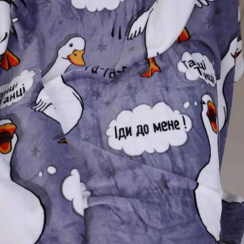 Плед М "Tiny Comfort" Geese gray - 4