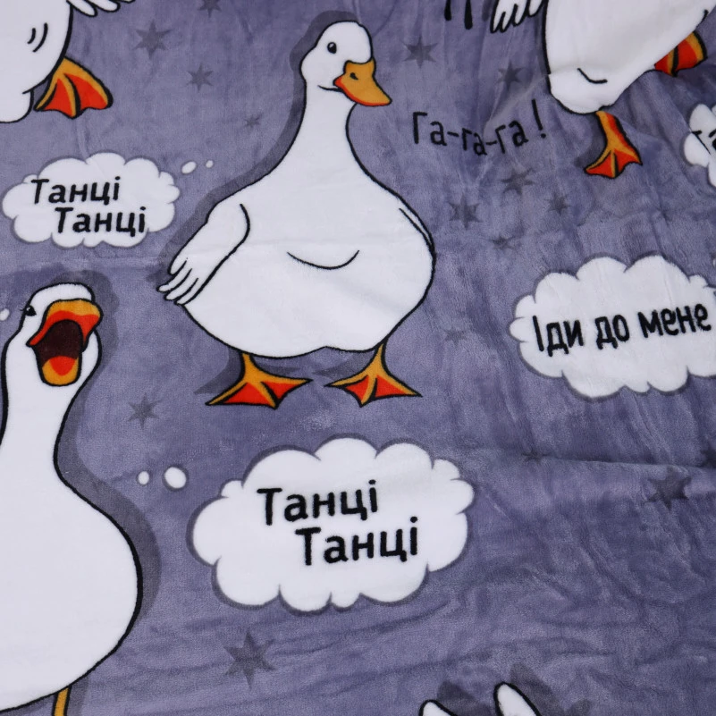Плед М "Tiny Comfort" Geese gray - 3