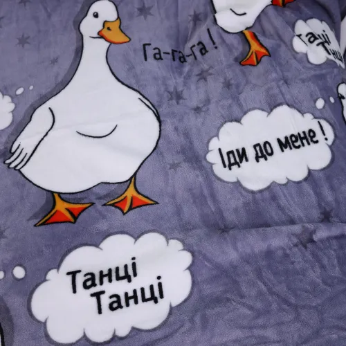 Плед М "Tiny Comfort" Geese gray - 3