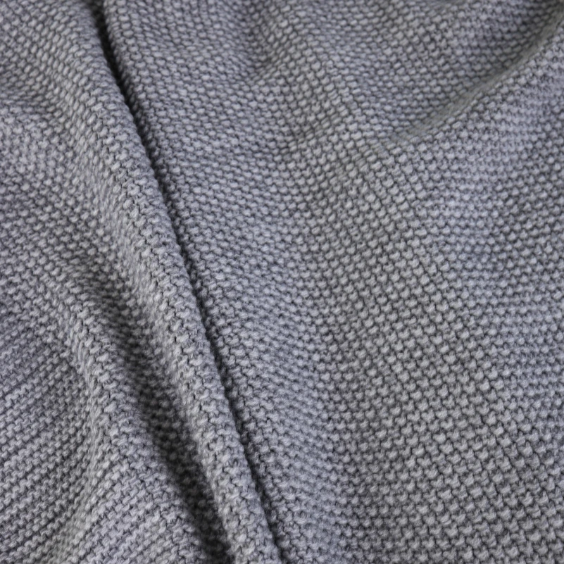 Плед вязаный Б "Corn gray" - 4