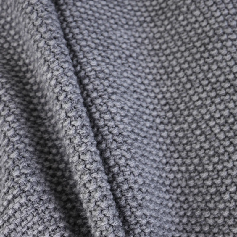 Плед вязаный Б "Corn gray" - 3