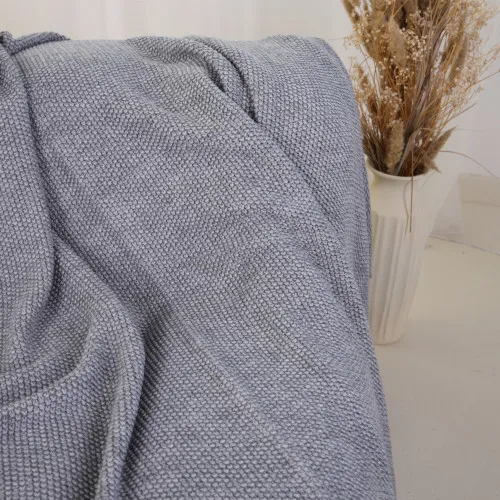 Плед вязаный Б "Corn gray" - 2