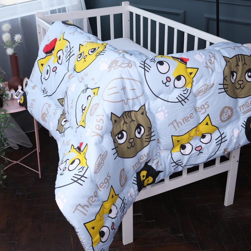 Одеяло антиалергенное №3806 Kids Time 18-0007 Cool Cat EcoSilk бязь (зимнее) - 3