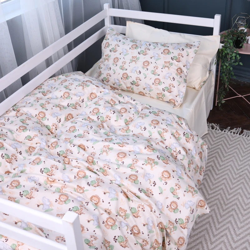 Комплект постільної білизни Сатин Kids Time 22-1418 Safari baby