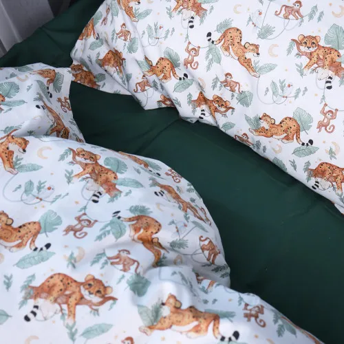 Простирадло Сатин Kids Time 22-1420 Little Jungle Friends - 2