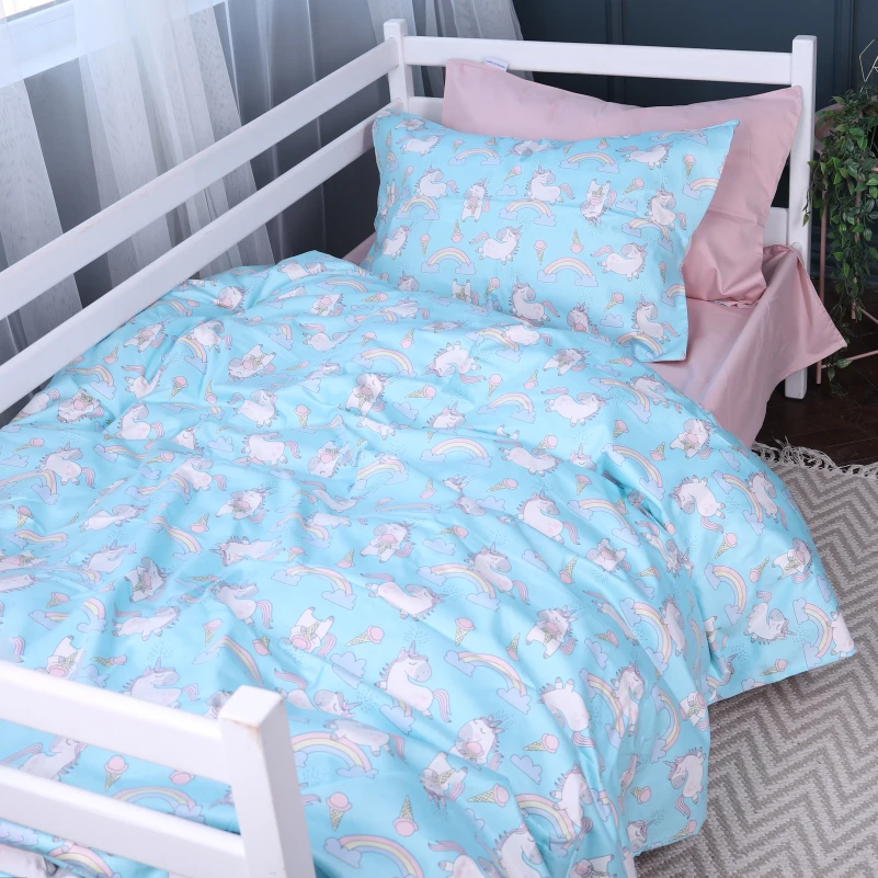 Комплект постільної білизни Сатин Kids Time 22-1421 Unicorn meanness