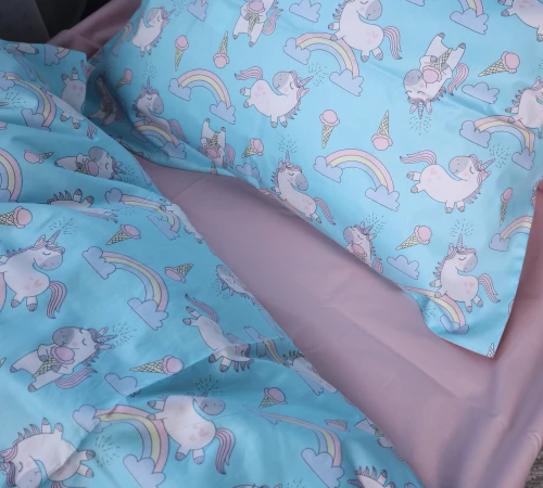 Простынь Сатин Kids Time 22-1421 Unicorn meanness - 2