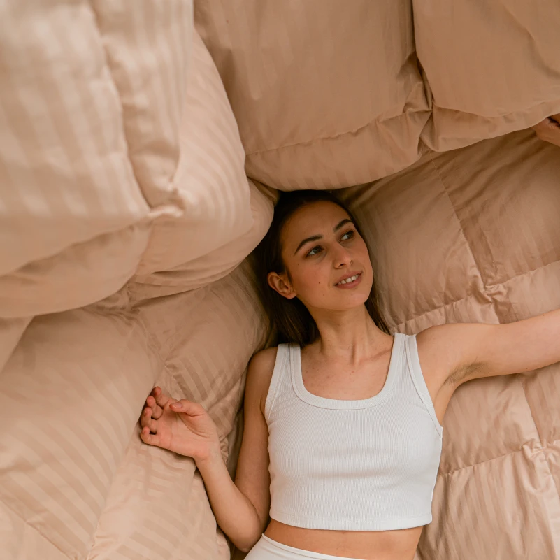 Одеяло пуховое кассетное Carmela №035 100% пух Premium class батист+сатин (зима) - 27