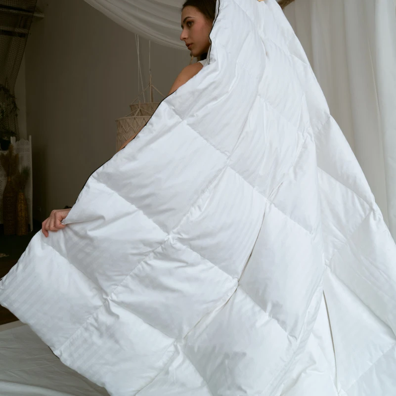 Одеяло пуховое кассетное Royal №036 100% пух Premium class батист+сатин (зима) - 15