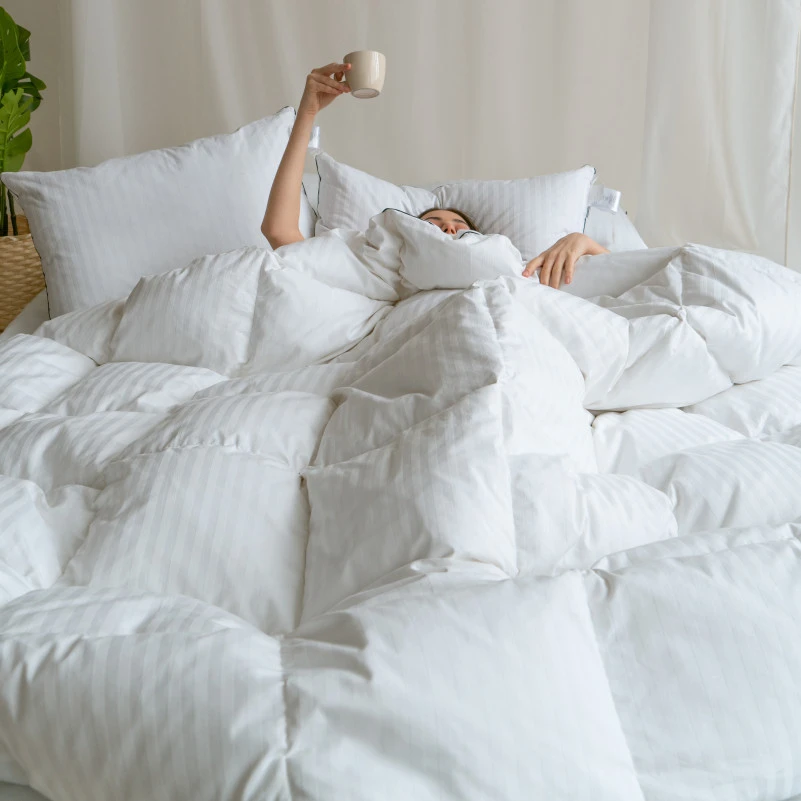 Одеяло пуховое кассетное Royal №036 100% пух Premium class батист+сатин (зима) - 16