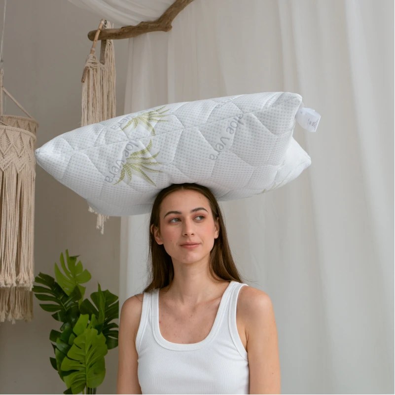 Подушка антиалергенная №808 "Alberto" EcoSilk Hand Made (упругая) - 11