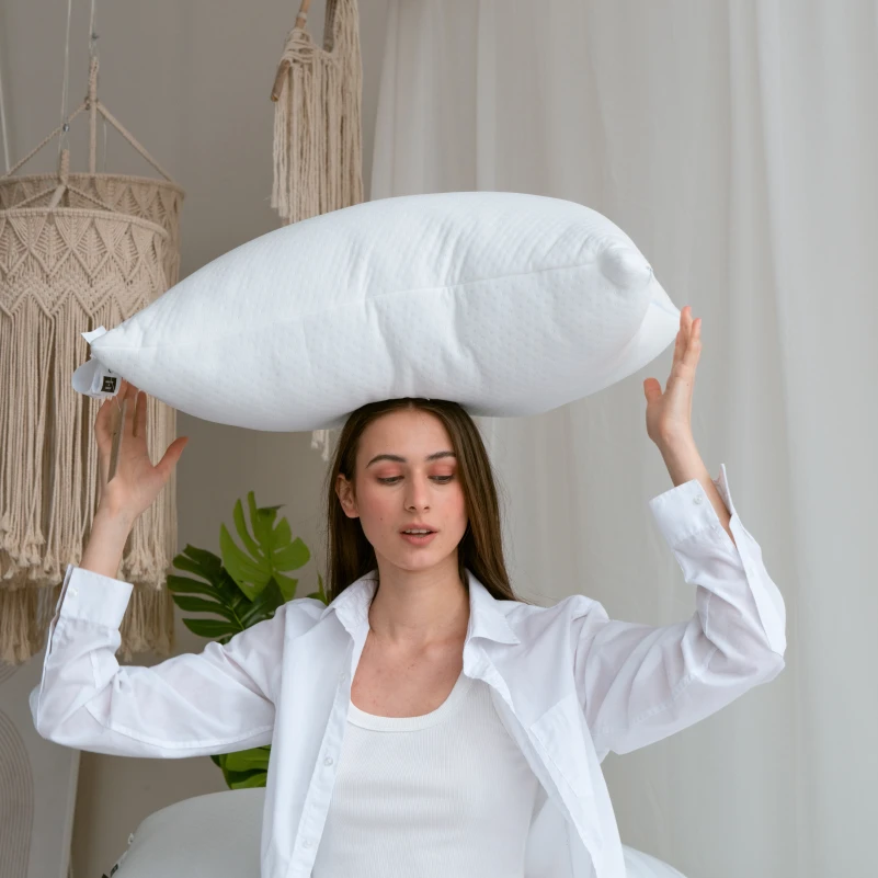 Подушка антиалергенная №805 "Julia" EcoSilk Hand Made (упругая) - 14