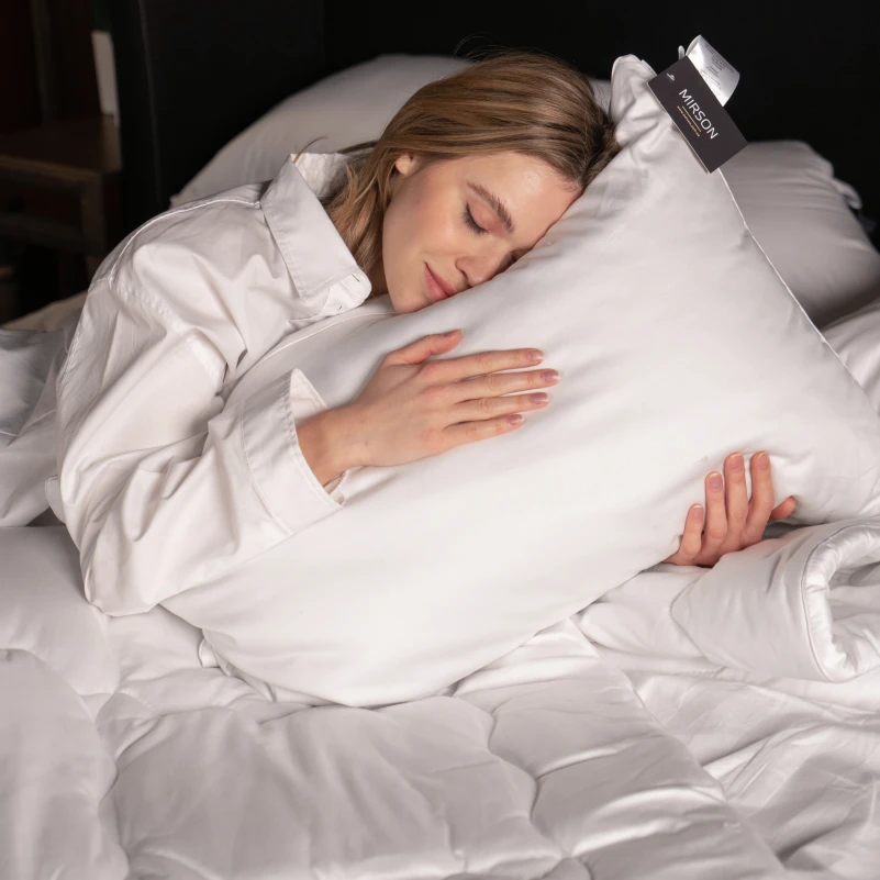 Подушка антиаллергенная Luxury Exclusive №570 Eco-Soft мако-батист (высокая) - 12