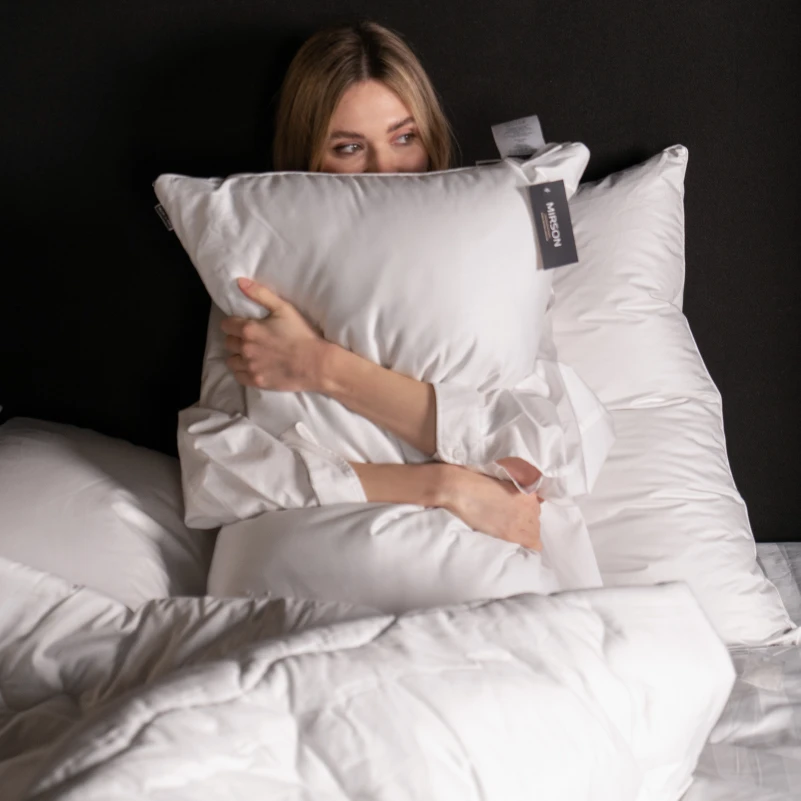 Подушка антиаллергенная Luxury Exclusive №570 Eco-Soft мако-батист (высокая) - 8