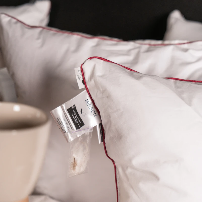 Подушка пуховая Raffaello №101 90% серый пух Standart / 10% перо тик (средняя) - 15