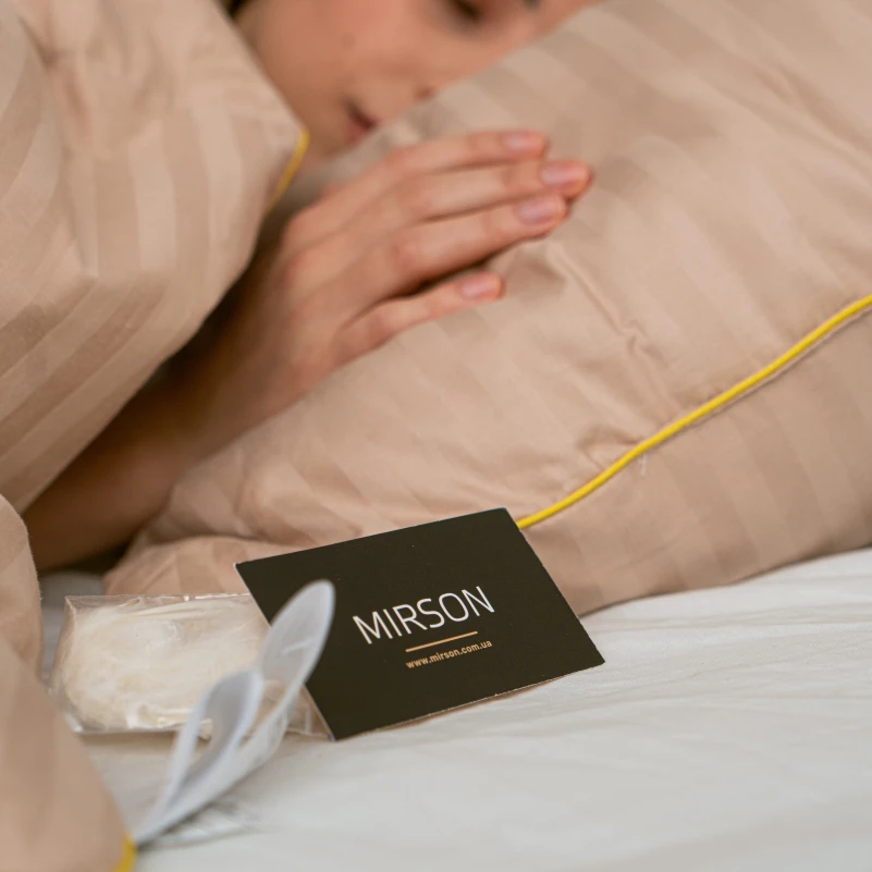 Подушка пухова Extra Premium Carmela №104 90% сірий пух Premium сатин (середня) - 14