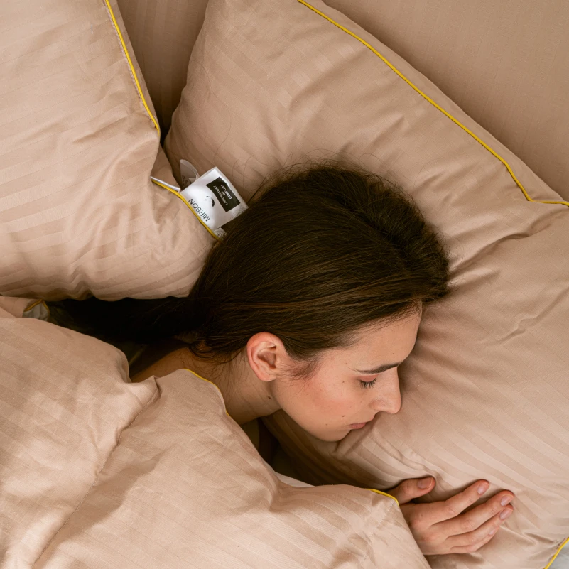 Подушка пухова Extra Premium Carmela №104 90% сірий пух Premium сатин (середня) - 16