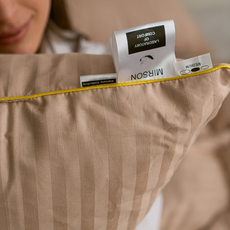 Подушка пухова Extra Premium Carmela №104 90% сірий пух Premium сатин (середня) - 15