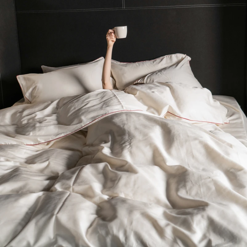 Комплект постільної білизни Сатин ELIT Moko White Corner - 13