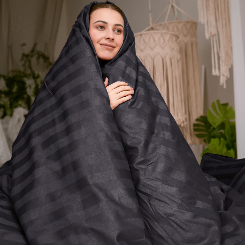 Комплект постільної білизни Сатин ELIT "Graphite" - 9