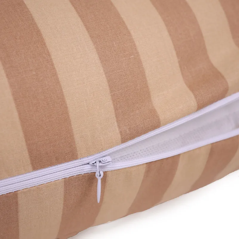 Подушка для беременных и отдыха Г-образная №5005 Color Line 17-0602 Stripe Creamy EcoSilk бязь - 6
