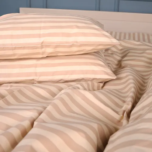 Комплект постільної білизни MirSon Ranforce Elite 17-0610 Stripe Light Brown - 5