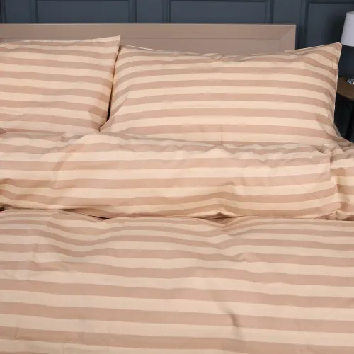 Комплект постільної білизни MirSon Ranforce Elite 17-0610 Stripe Light Brown - 3