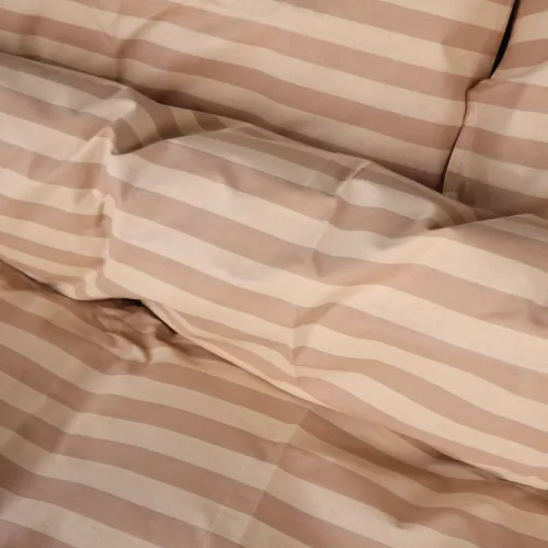 Комплект постільної білизни MirSon Ranforce Elite 17-0610 Stripe Light Brown - 4