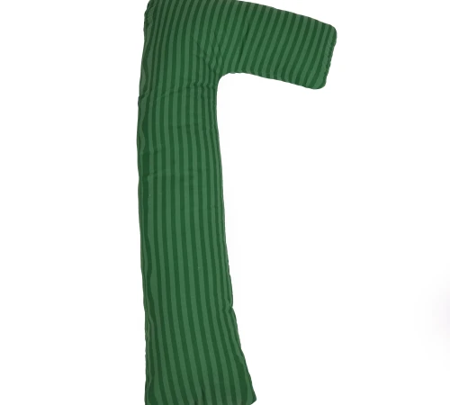 Подушка для вагітних та відпочинку Г-подібна №5000 Color Line 17-0612 Stripe Emerald EcoSilk бязь