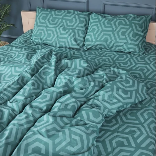 Постільна білизна Бязь 17-0622 Geometry Emerald