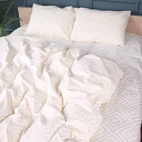 Постельное белье Бязь 17-0623 Geometry Creamy - 2