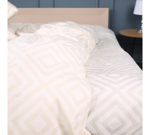 Простирадло MirSon Ranforce Elite 17-0623 Geometry Creamy