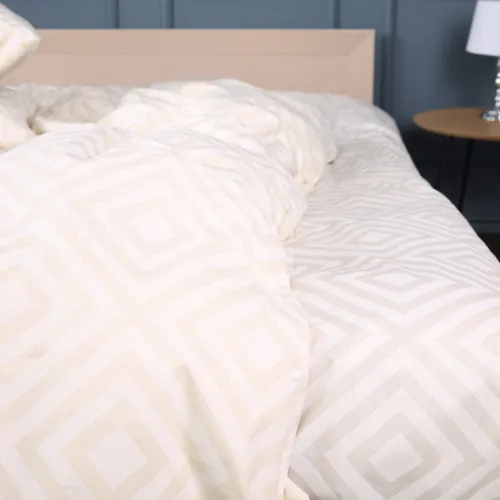 Простирадло MirSon Ranforce Elite 17-0623 Geometry Creamy