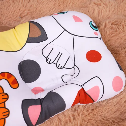 Подушка дитяча Заокруглена Kids Time 20-0035 Colored kittens EcoSilk бязь - 3