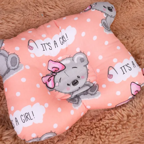 Подушка дитяча Ведмедик Kids Time 20-0028 Little girl Teddy EcoSilk бязь - 3